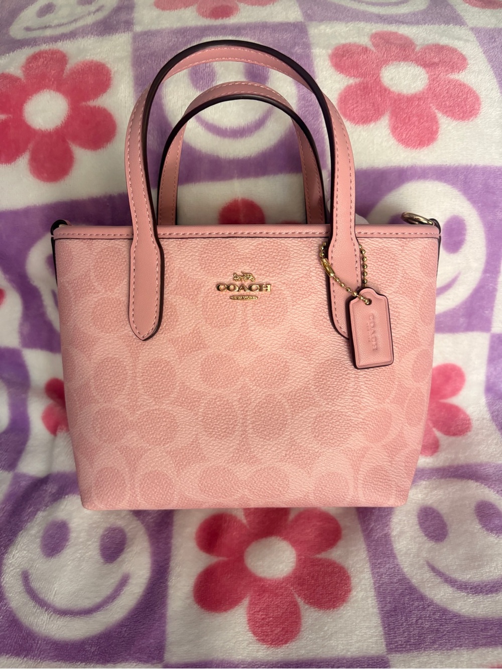 Coach Mini City Tote Powder Pink